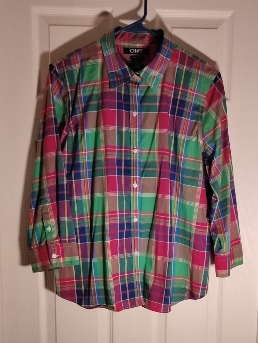 Women's Cotton Long Sleeve Button Up Shirt Chaps Petite